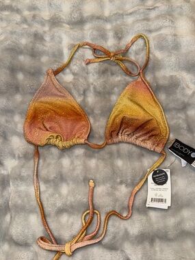 NWT L Cotton On Shimmery Sunset Ombre Triangle Bikini Top